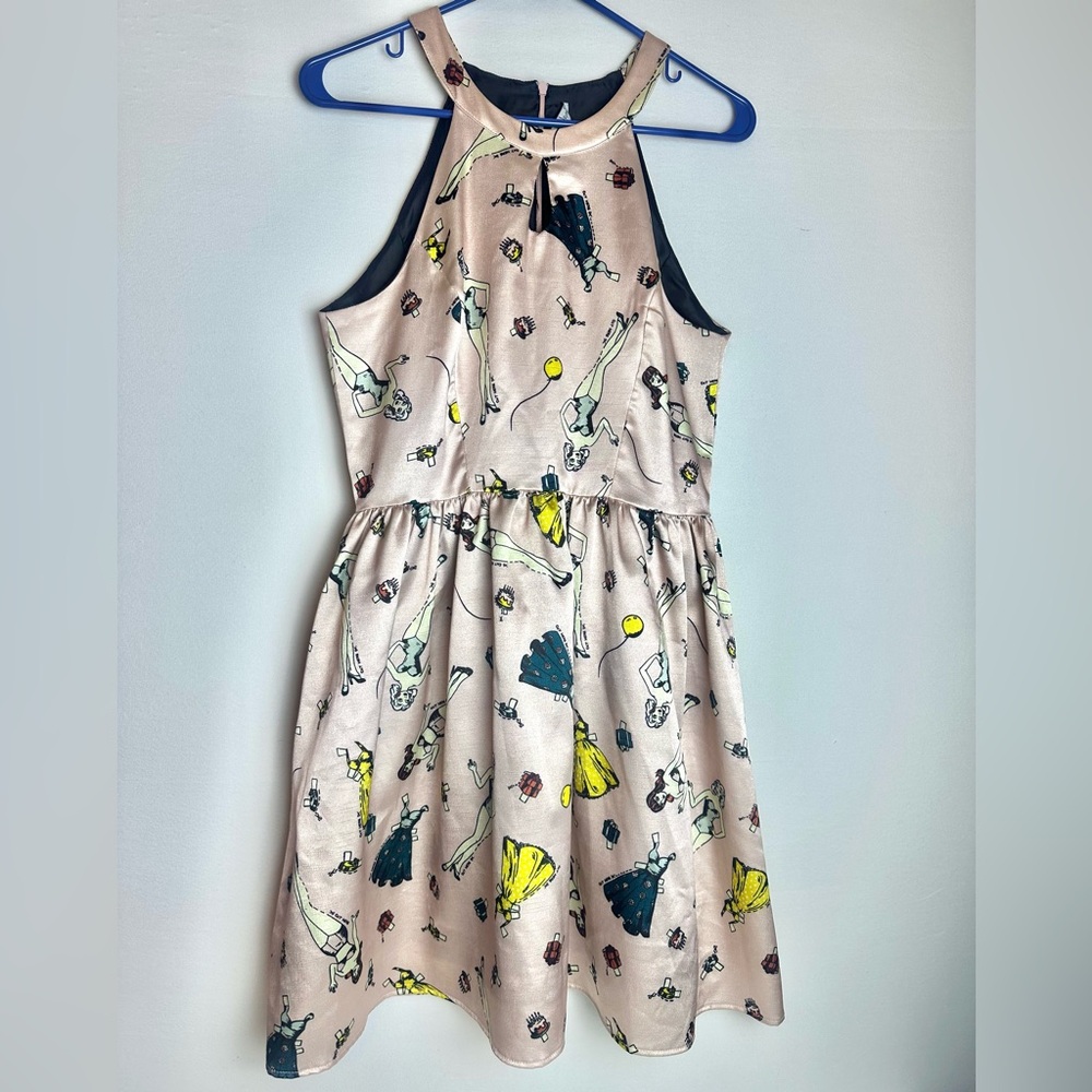 Smak Parlour halter fit and flare pinup girl sleeveless dress size medium